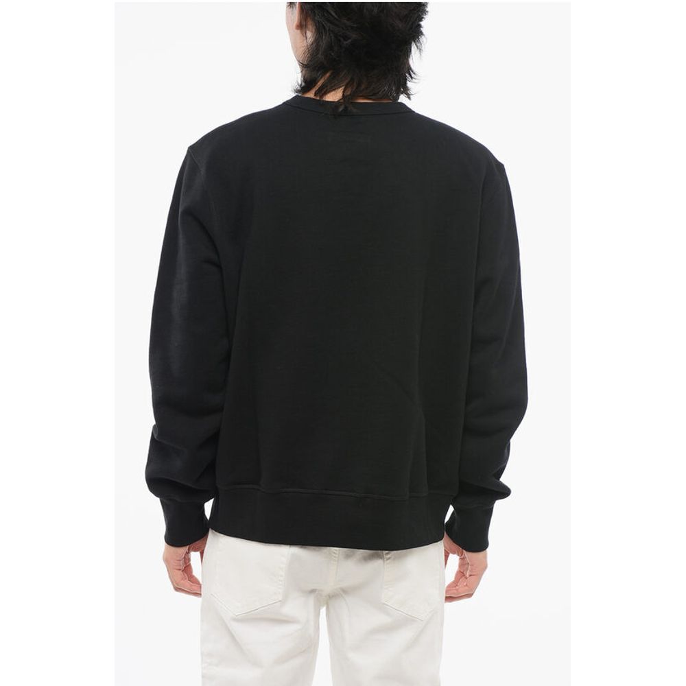 Rag&Bone Crew Neck Brushed Cotton Sweatshirt with Patch