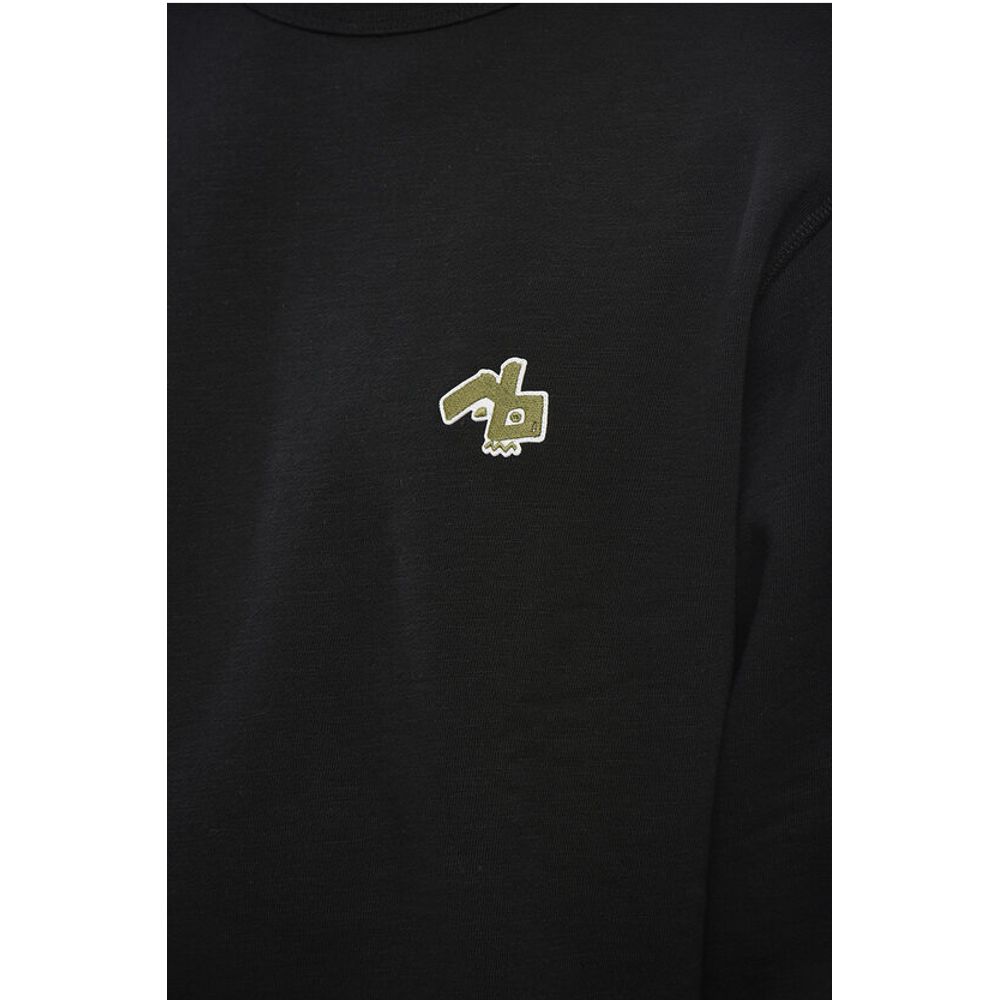 Rag&Bone Crew Neck Brushed Cotton Sweatshirt with Patch