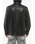 Rag&Bone Leather Overshirt with Flush Pockets