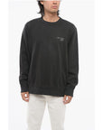 Rag&Bone Crew Neck Brushed Cotton Sweatshirt with Printed Logo