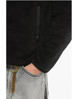 Rag&Bone Zip-up Sherpa Sweatshirt with Nylon Details