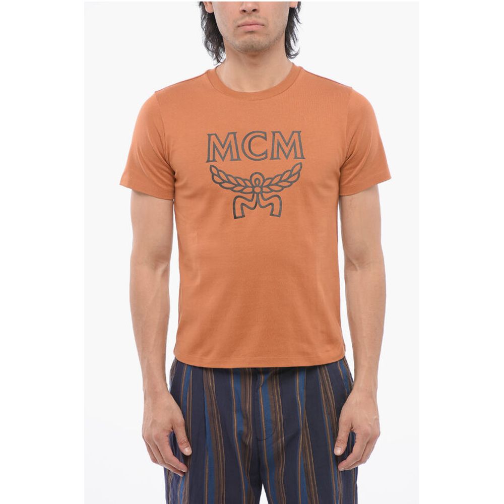 MCM Cotton Crew-Neck T-shirt with Contrast Print