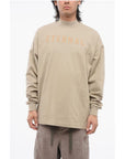 Fear Of God Crew Neck ETERNAL T-Shirt with Cuffs and Flocked Logo