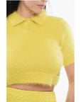 Gucci Mohair Blend Cropped Fit Sweater with Fuzzy Effect