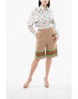 Gucci Iconic Banded Knitted Shorts with Embroidered Logo
