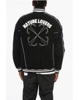 Off-White Embroidered NATURE LOVER Varsity Bomber