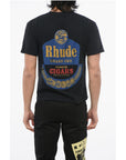 Rhude Cotton Crew-neck T-shirt with Back Maxi Print