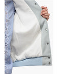 Rhude Wool Bomber with Leather and Snap Buttons