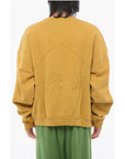 Rhude Fleeced-Cotton Crew-neck Sweatshirt with 2-Pockets