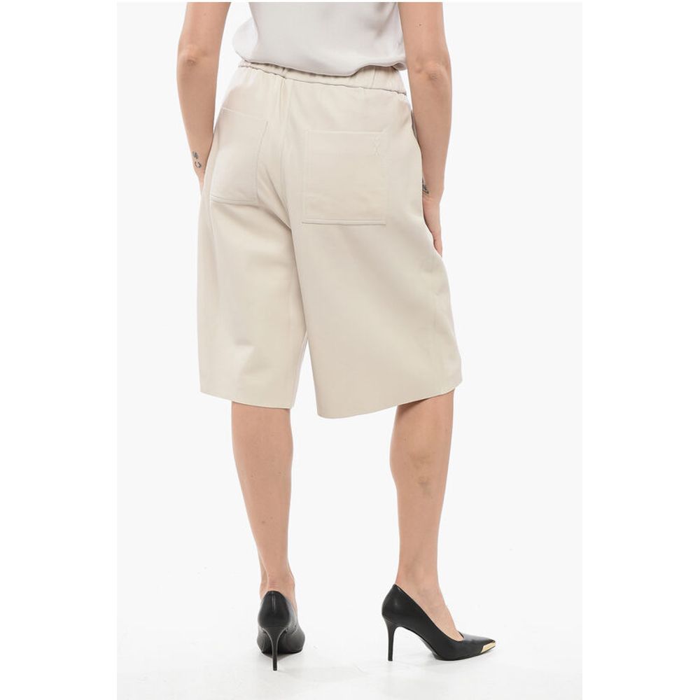 Ami Alexandre Mattiussi Leather Wide Leg Shorts