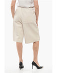 Ami Alexandre Mattiussi Leather Wide Leg Shorts