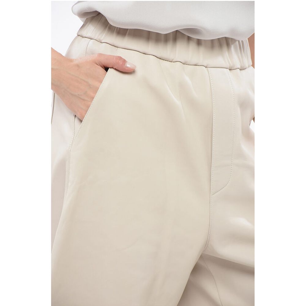 Ami Alexandre Mattiussi Leather Wide Leg Shorts