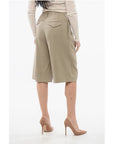 Ami Alexandre Mattiussi Wool Blend Pleated Shorts