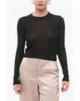 Ami Alexandre Mattiussi Crew Neck See Through Viscose Blend Sweater