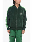 Amiri Velour RAIN FOREST Track Sweatshirt with Tape Side Bands