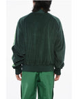 Amiri Velour RAIN FOREST Track Sweatshirt with Tape Side Bands