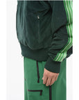 Amiri Velour RAIN FOREST Track Sweatshirt with Tape Side Bands