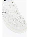 Etonic Solid Color Leather Low Top Sneakers with Contrasting Logo