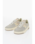 Etonic Leather Two-Tone Low-Tone Low-Top Sneakers with Fabric Detai