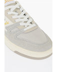 Etonic Leather Two-Tone Low-Tone Low-Top Sneakers with Fabric Detai