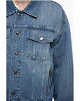 Balmain BALMAIN X POKEMON Denim Jacket with Logoed Buttons