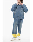 Balmain BALMAIN X POKEMON Denim Jacket with Logoed Buttons