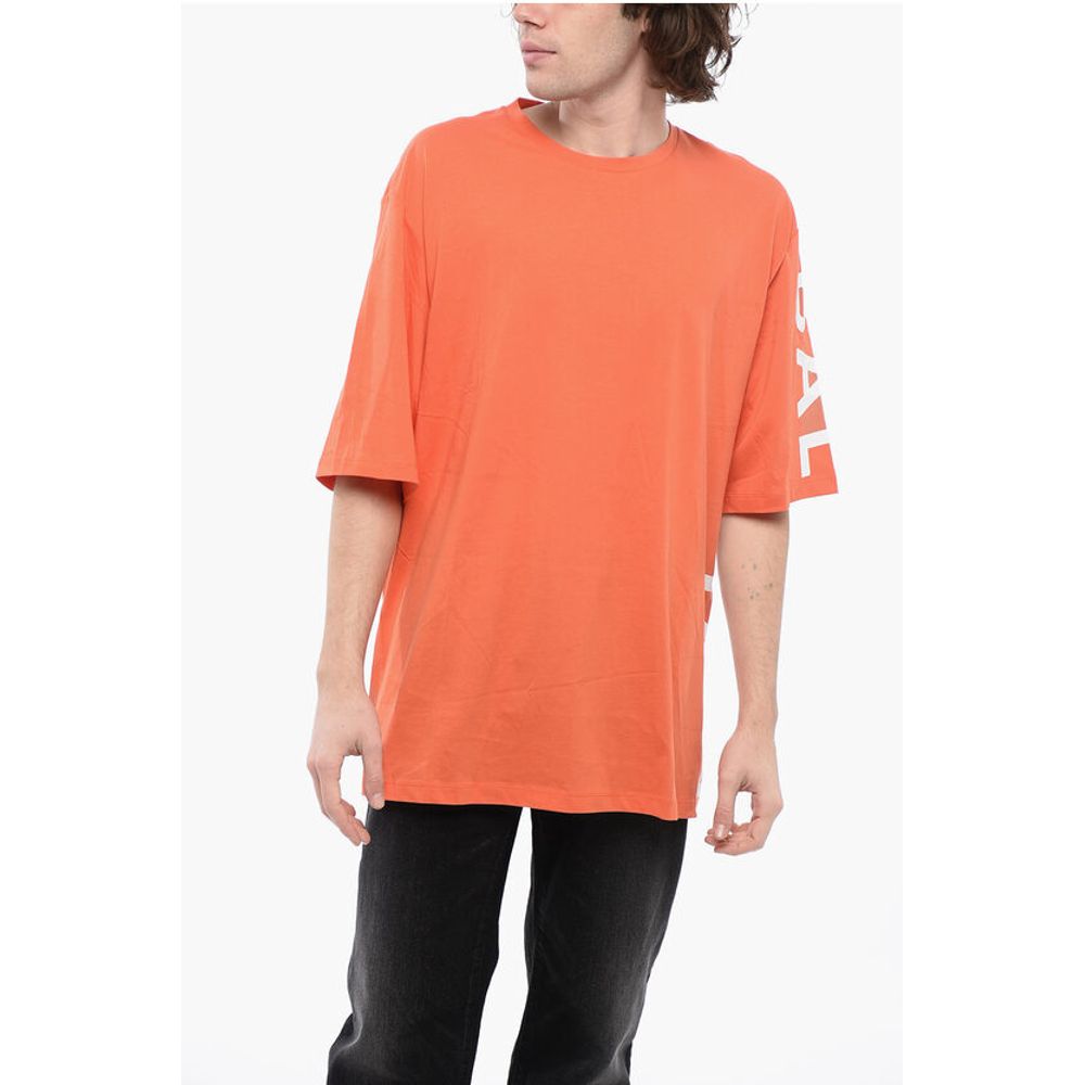 Balmain Cotton Oversized T-Shirt with Printed Logo