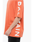 Balmain Cotton Oversized T-Shirt with Printed Logo