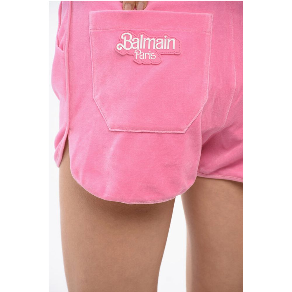 Balmain BARBIE Velvet Drawstringed Shorts