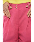 Balmain Single-pleated Cotton Tweed Shorts