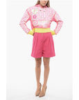 Balmain Single-pleated Cotton Tweed Shorts