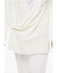Balmain Viscose Wrap Blazer with Monogram Jacquard Details