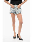 Balmain Tie Dye Denim Shorts with Reverse Design