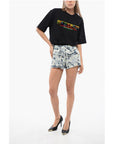 Balmain Tie Dye Denim Shorts with Reverse Design
