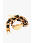 Balmain Leather Low-waisted Belt with Chain