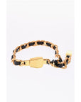 Balmain Leather Low-waisted Belt with Chain