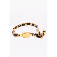 Balmain Leather Low-waisted Belt with Chain