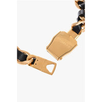 Balmain Leather Low-waisted Belt with Chain