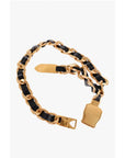 Balmain Leather Low-waisted Belt with Chain