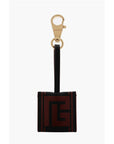Balmain Leather Logoed Key Chain with Holder Hook