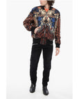 Balmain Reversible CARPET Nylon Bomber Jacket with Front Zip