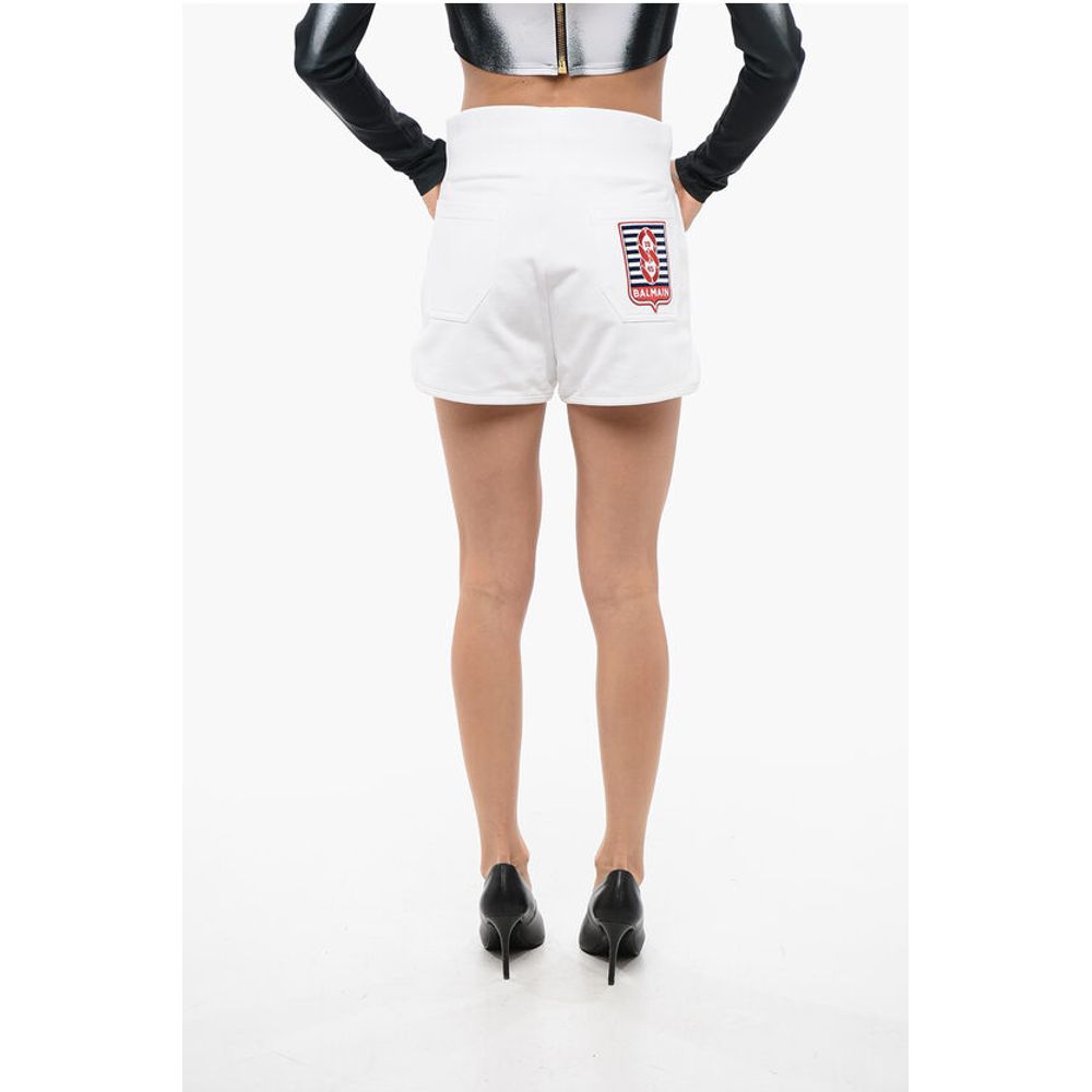 Balmain Jersey Multipocket Shorts with Patch