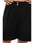 Balmain Single-pleated Cotton Tweed Shorts