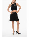 Balmain Single-pleated Cotton Tweed Shorts