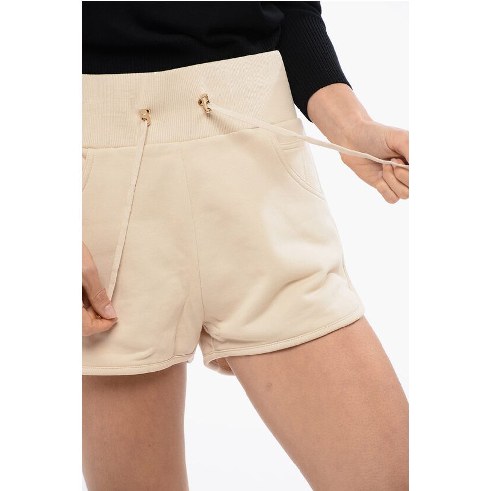 Balmain Brushed Multipocket Shorts with Flocked Logo