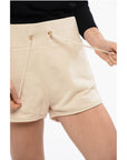 Balmain Brushed Multipocket Shorts with Flocked Logo