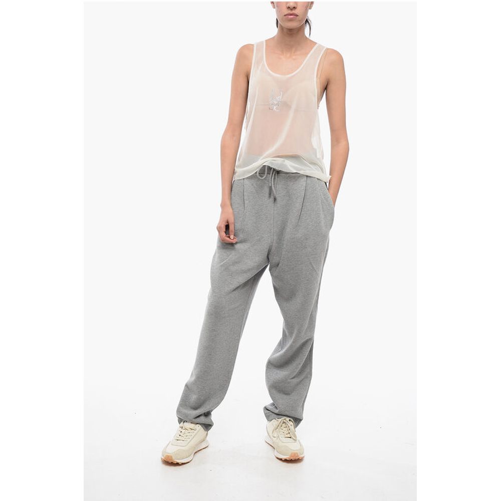 Ludovic de Saint Sernin See-Through Tank Top with Rhinestoned Logo