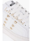 Moschino LOVE Quilted Leather BOLD40 Low-Top Sneakers with Golden Eff