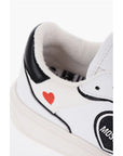 Moschino LOVE Textured Leather BOLD40 Low-Top Sneakers with Contrast