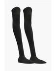 Dolce & Gabbana Pointed Toe Stretch Fabric Over-The-Knee Boots